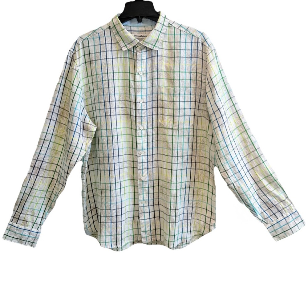 NWT Tommy Bahama Unique Easter Colorway Men’s Longsleeve Button Down Shirt Large